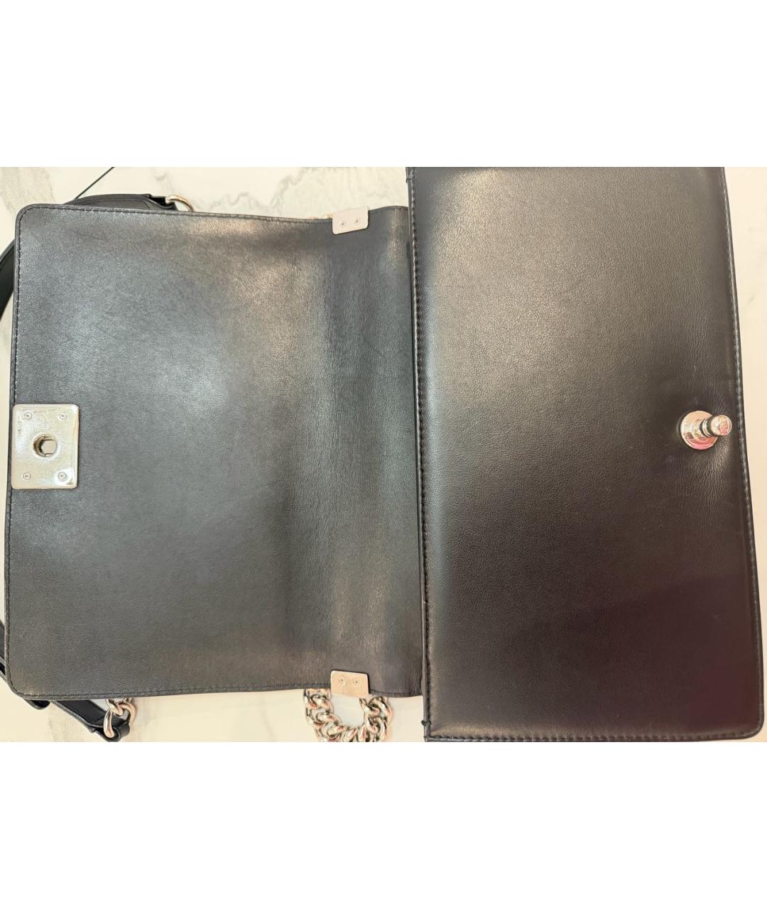 CHANEL Черная кожаная сумка через плечо, фото 5