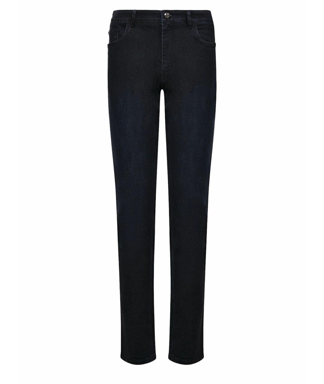 ZILLI Темно-синие хлопковые прямые джинсы, фото 1