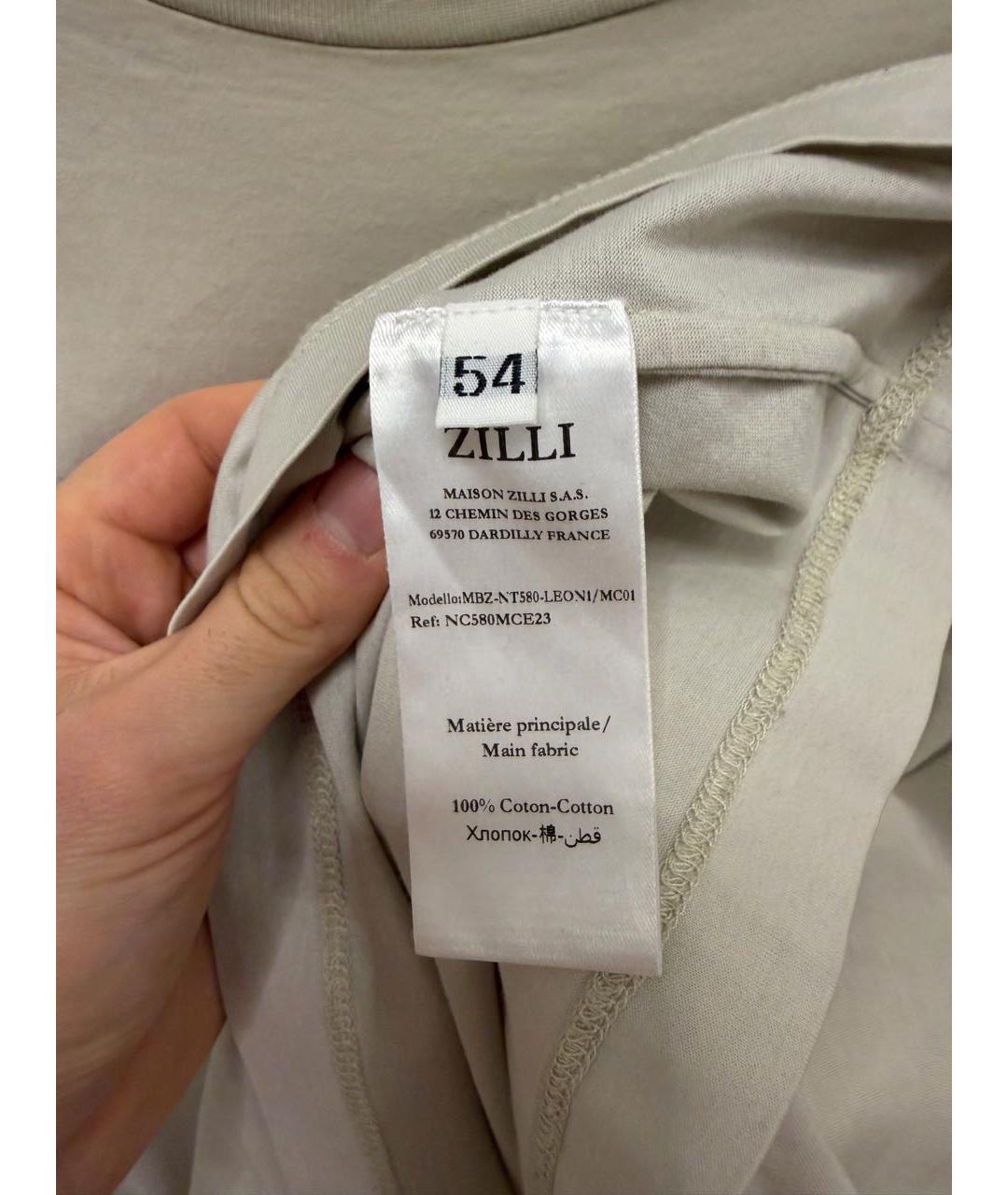 ZILLI Серая хлопковая футболка, фото 5