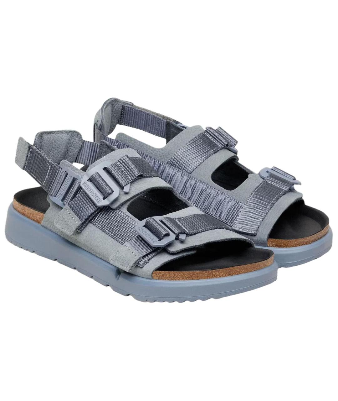 BIRKENSTOCK Серые кожаные сандалии, фото 3