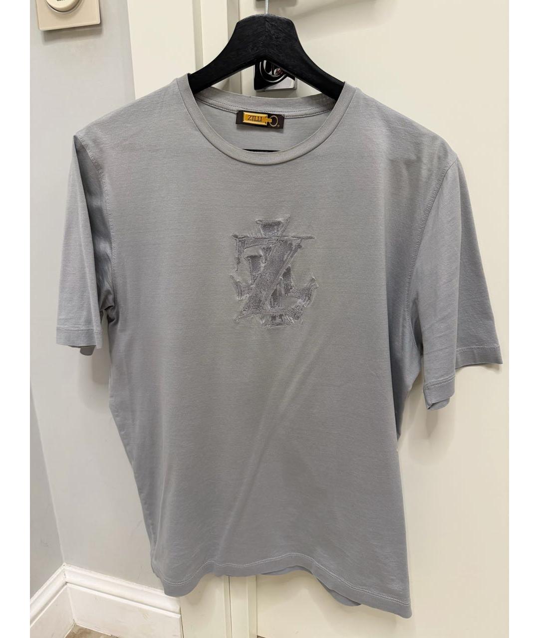 ZILLI Серая хлопковая футболка, фото 6