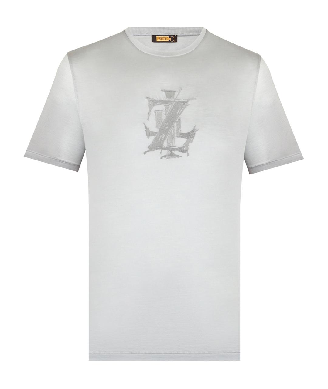 ZILLI Серая хлопковая футболка, фото 1
