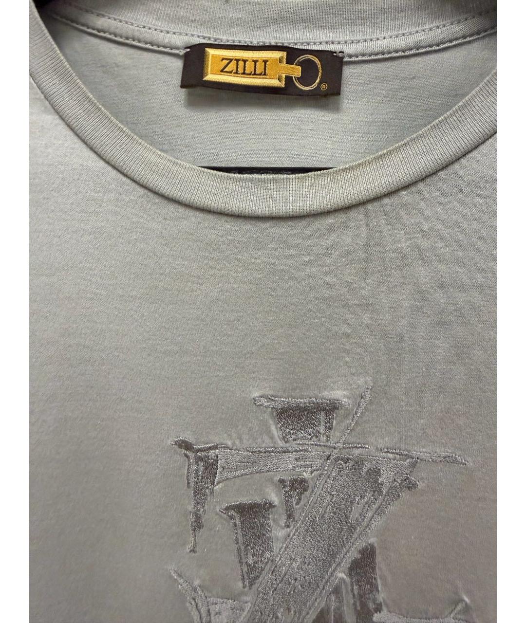 ZILLI Серая хлопковая футболка, фото 3