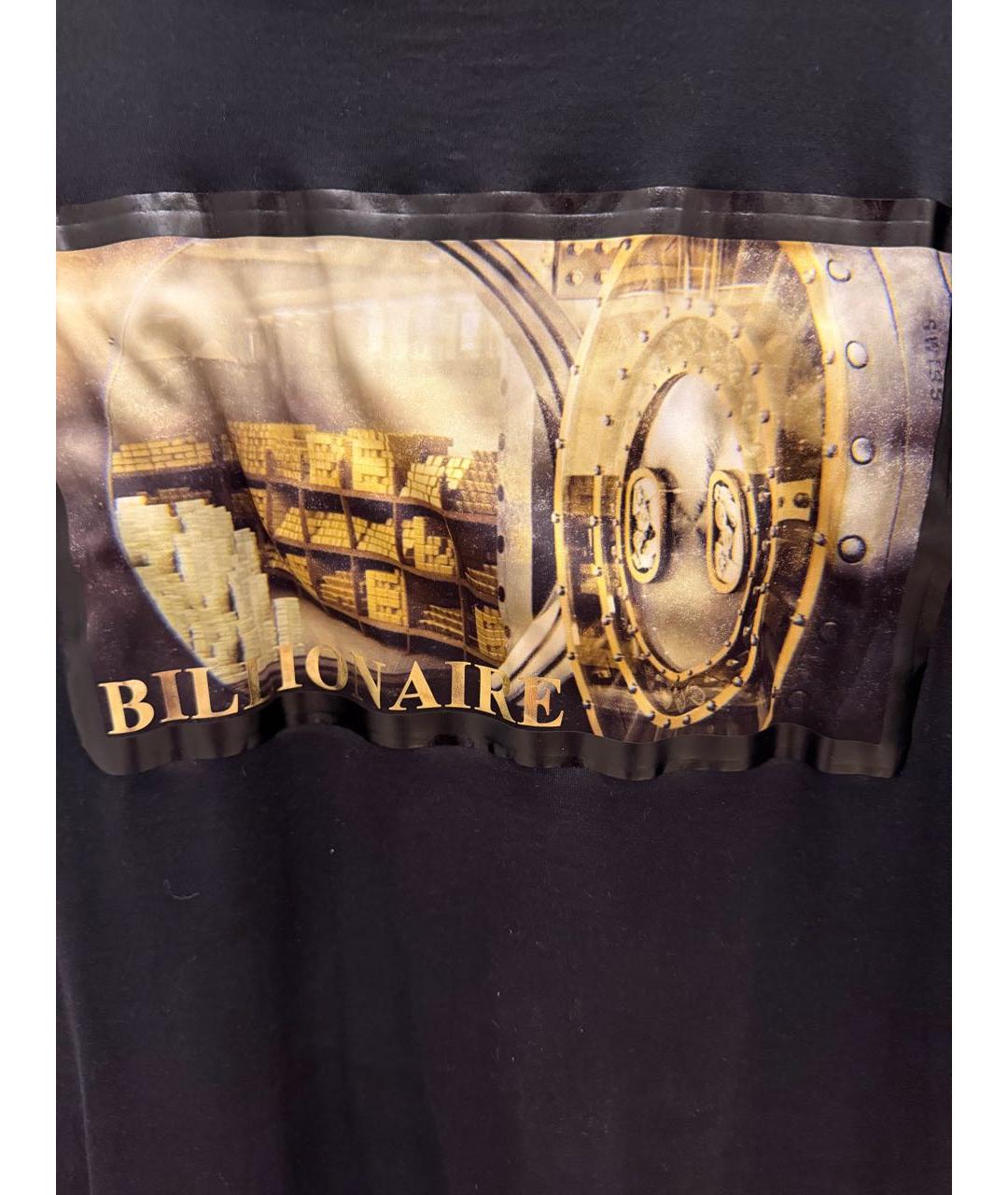BILLIONAIRE Черная хлопковая футболка, фото 4