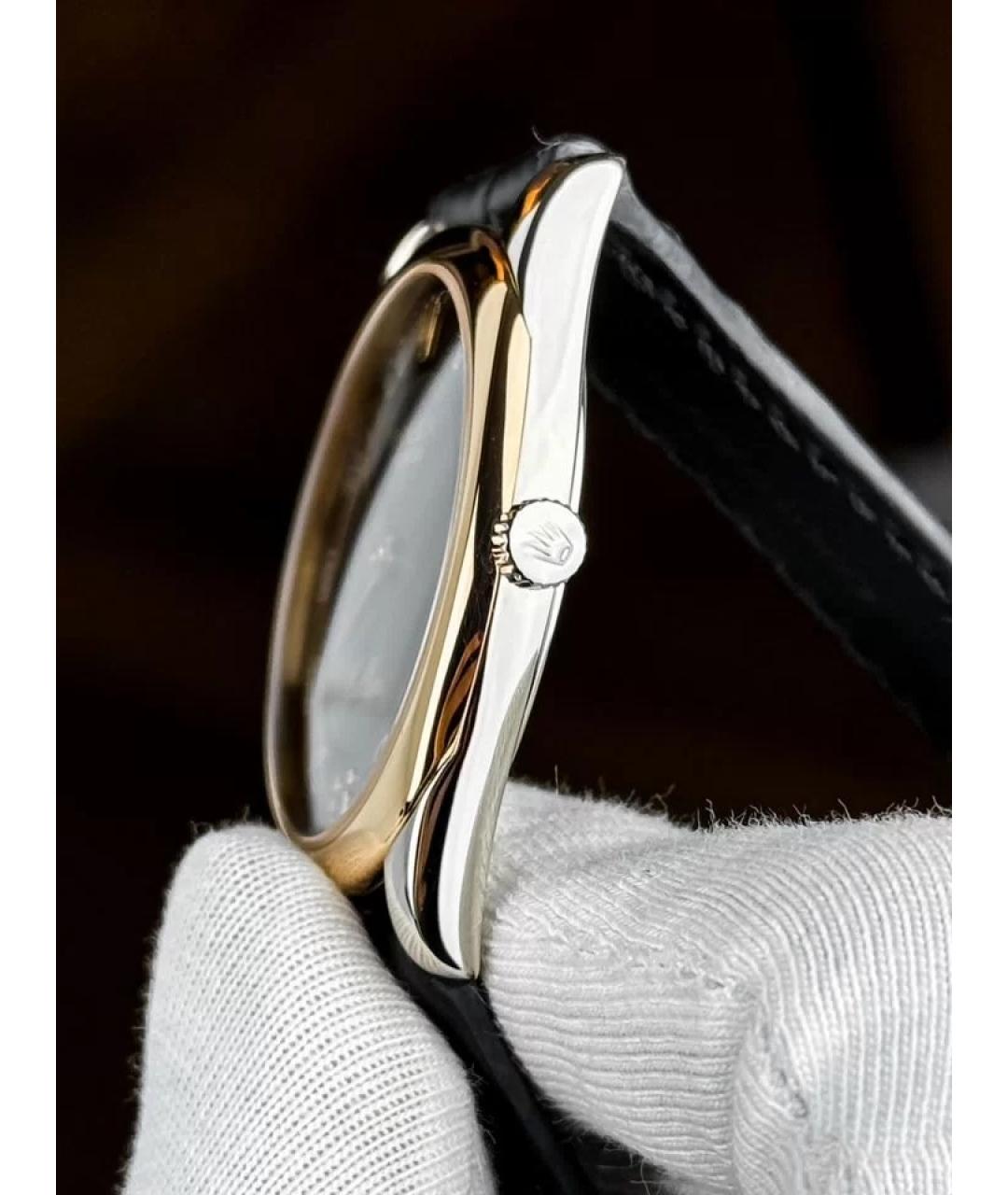 ROLEX Черные часы из розового золота, фото 3