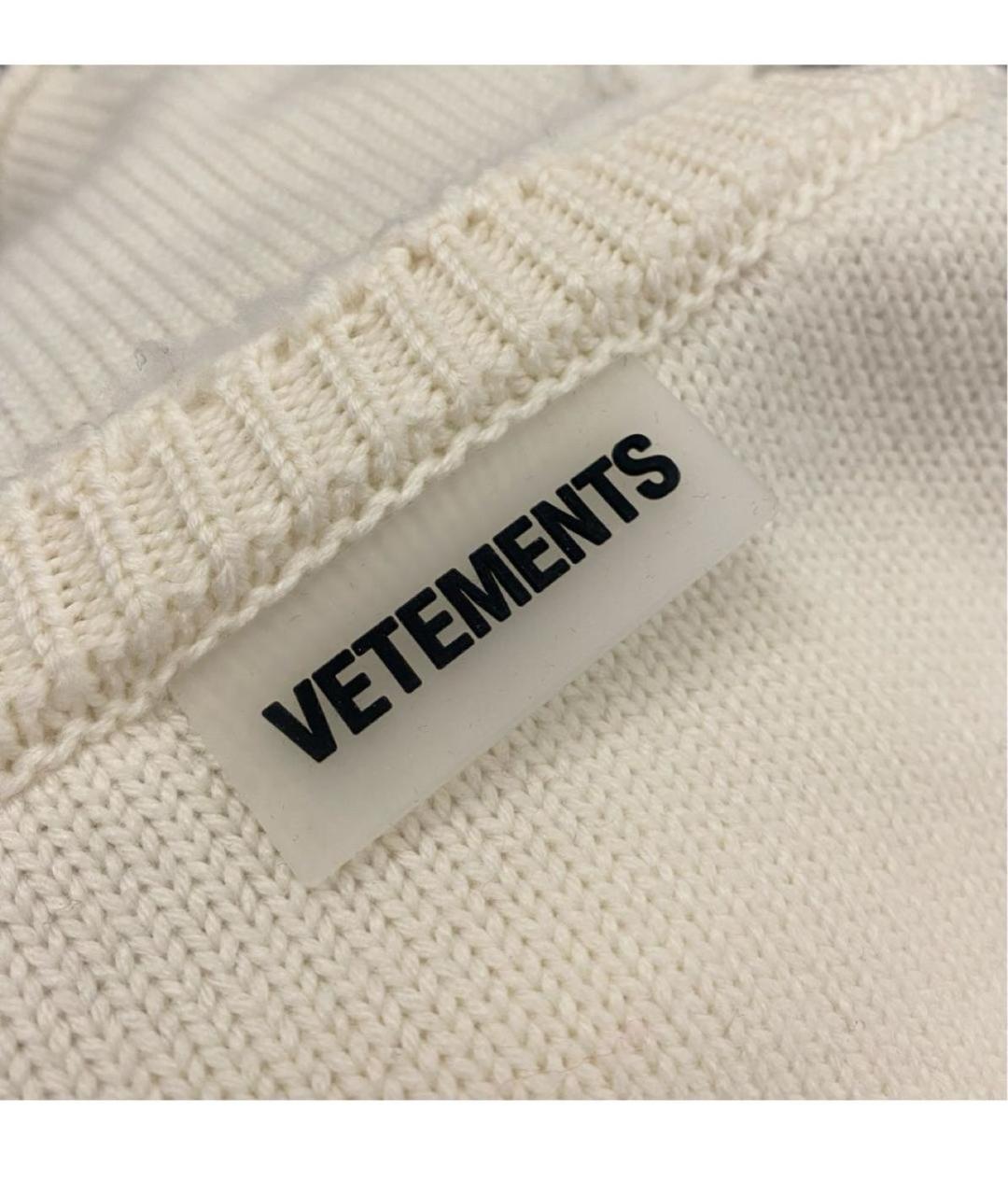 VETEMENTS Бежевый шерстяной джемпер / свитер, фото 4