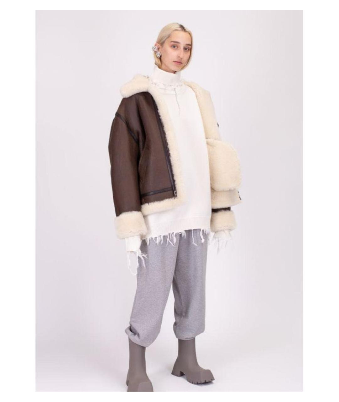 VETEMENTS Бежевый шерстяной джемпер / свитер, фото 7