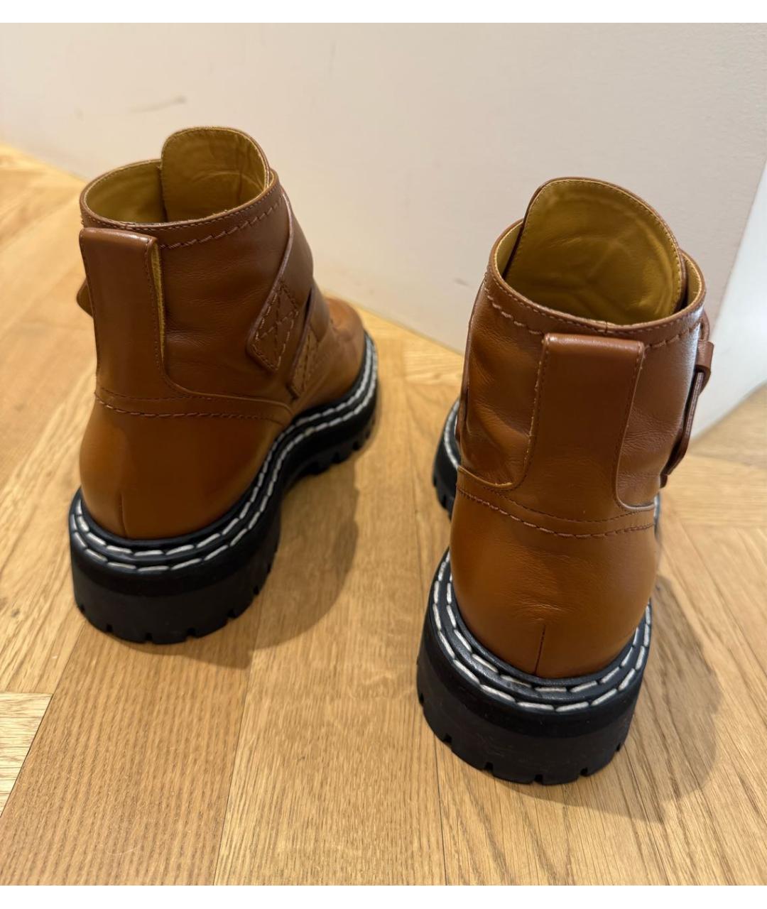 PROENZA SCHOULER Коричневые кожаные ботинки, фото 4