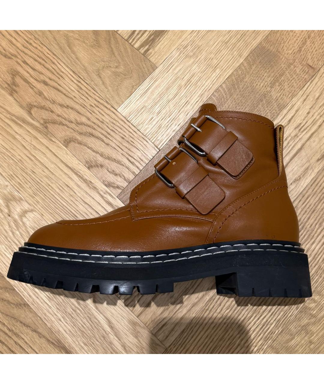 PROENZA SCHOULER Коричневые кожаные ботинки, фото 9