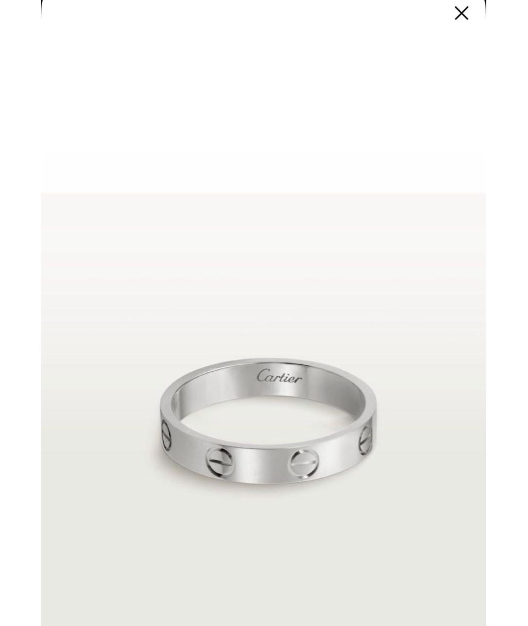 CARTIER Серебряное кольцо из белого золота, фото 2