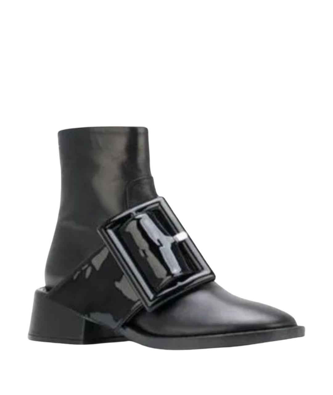 MAISON MARGIELA Черные кожаные ботинки, фото 5