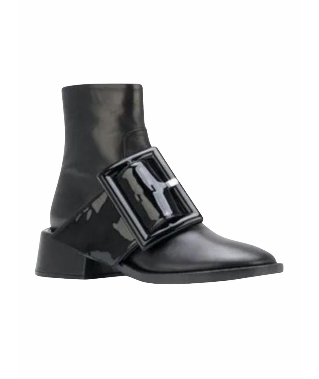 MAISON MARGIELA Черные кожаные ботинки, фото 1