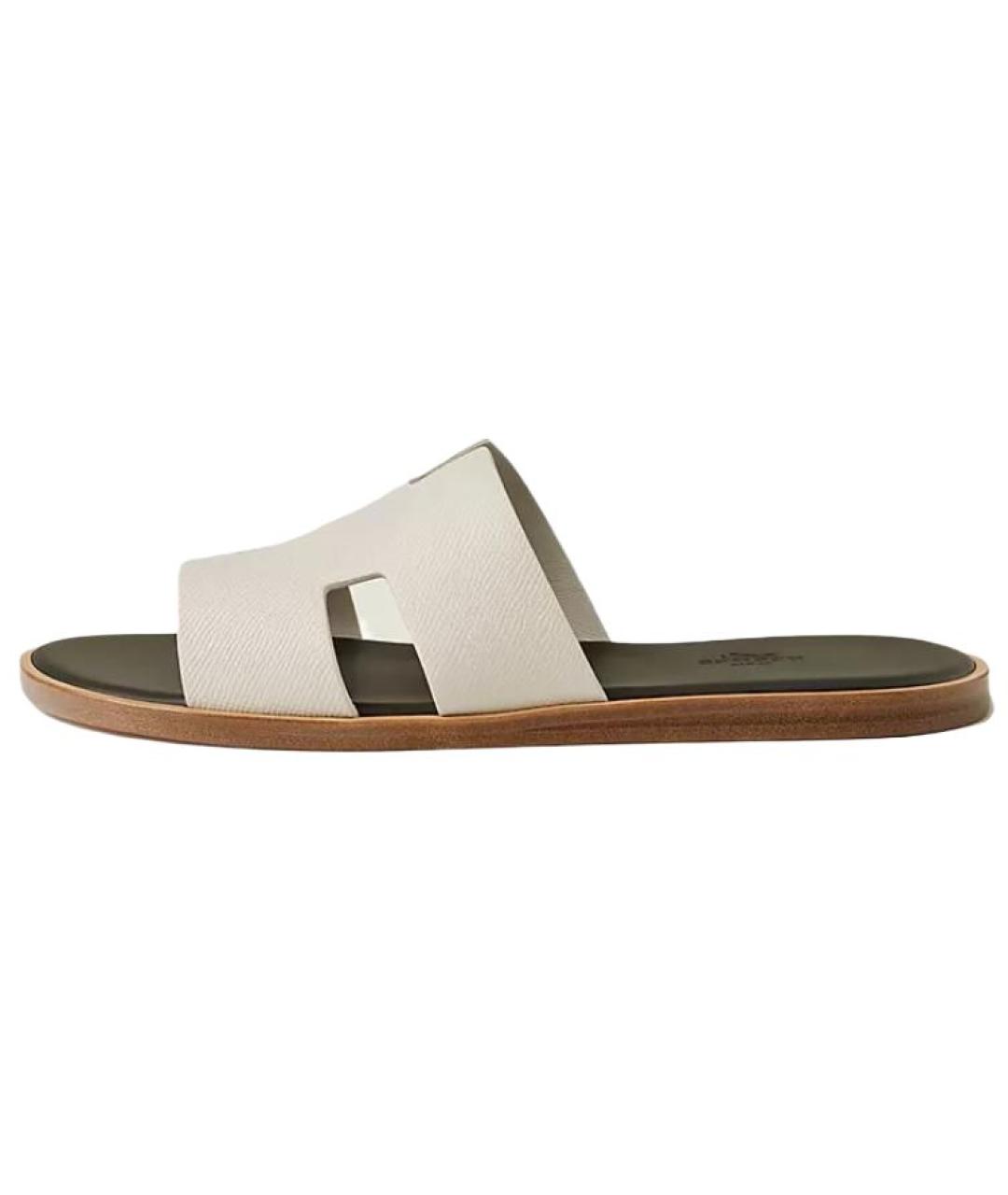 HERMES Белые сандалии, фото 2