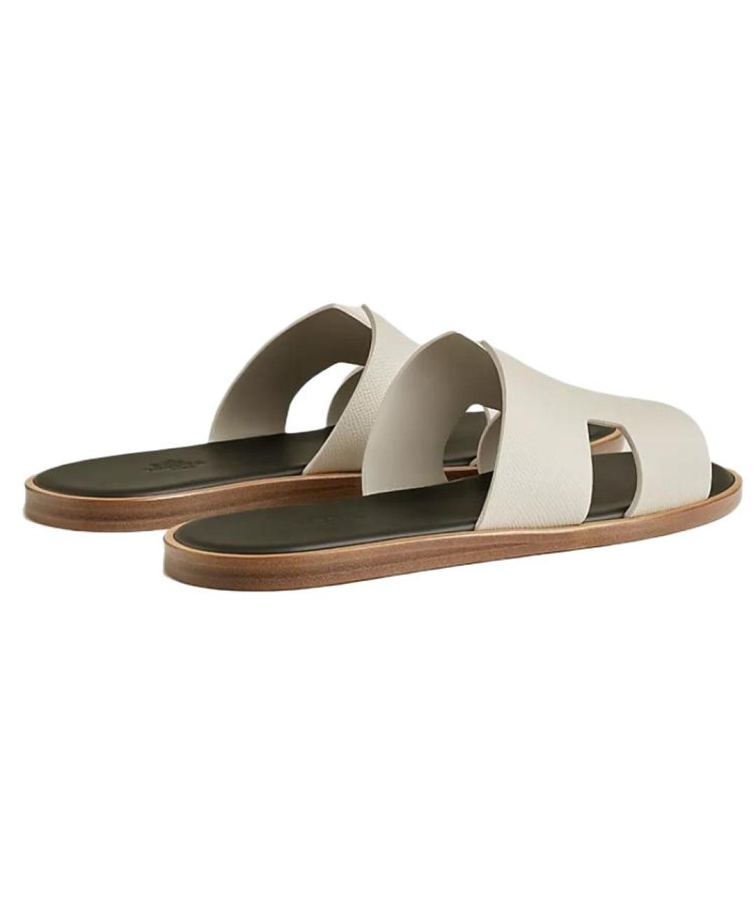 HERMES Белые сандалии, фото 4