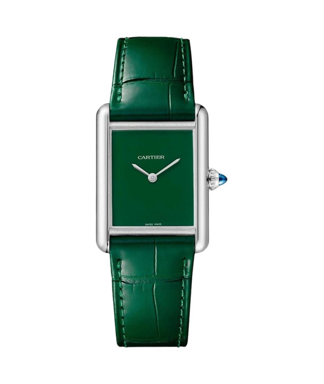 CARTIER Зеленые металлические часы, фото 1