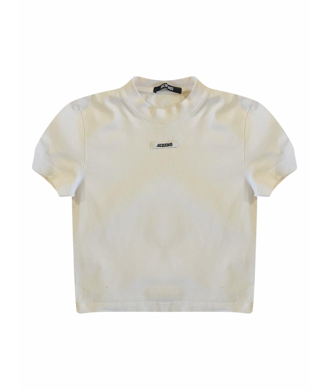 JACQUEMUS Бежевая хлопковая футболка, фото 1
