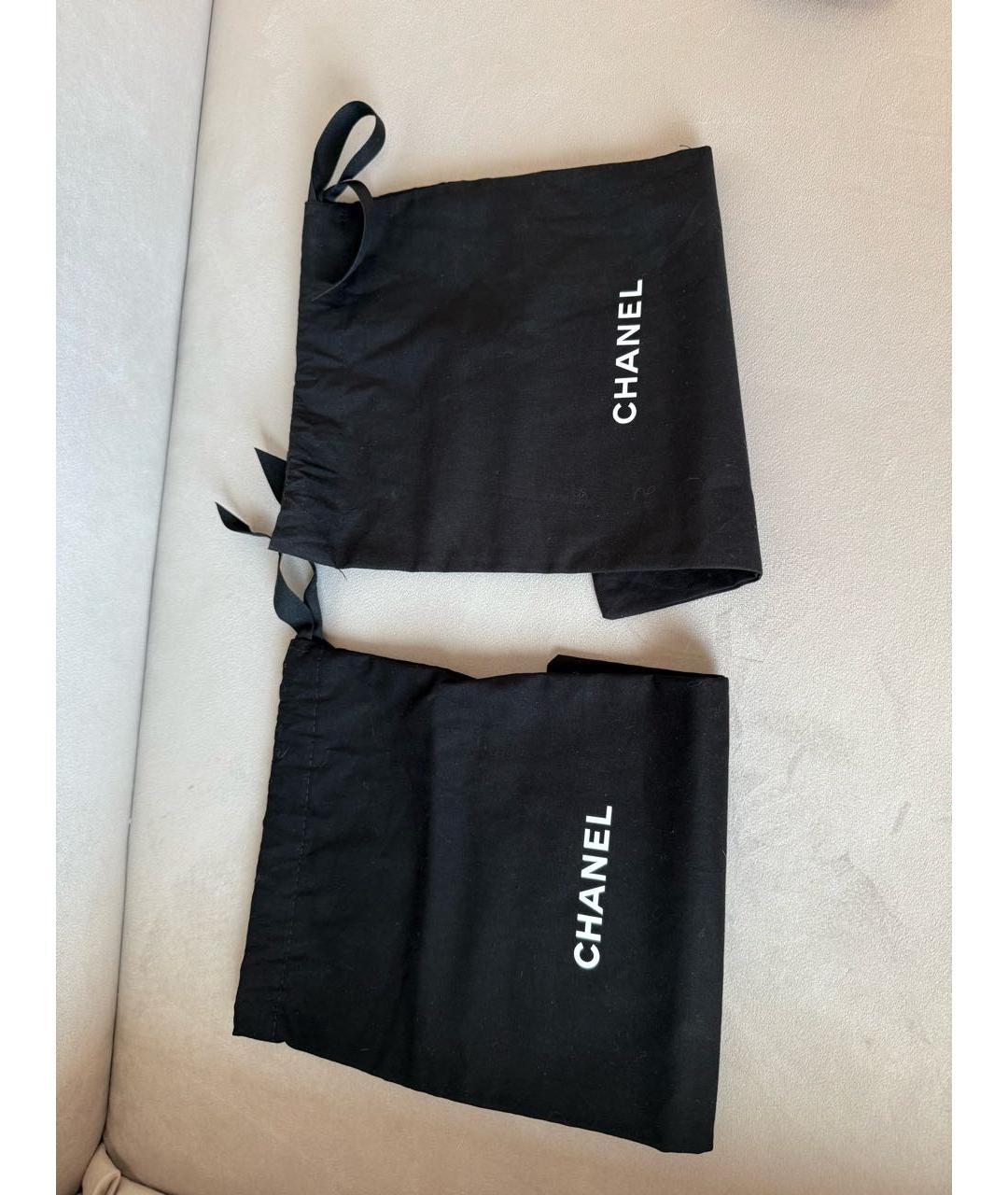 CHANEL Бежевые кожаные лодочки на низком каблуке, фото 6