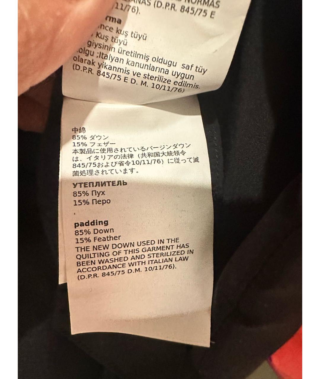 SPORTMAX Черный полиэстеровый пуховик, фото 5