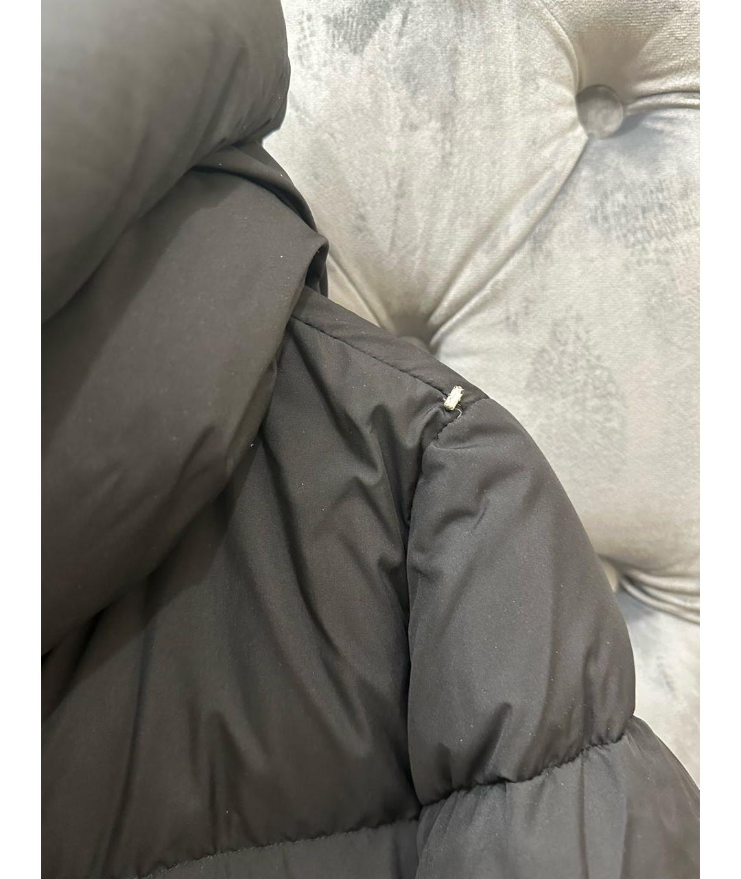 SPORTMAX Черный полиэстеровый пуховик, фото 4