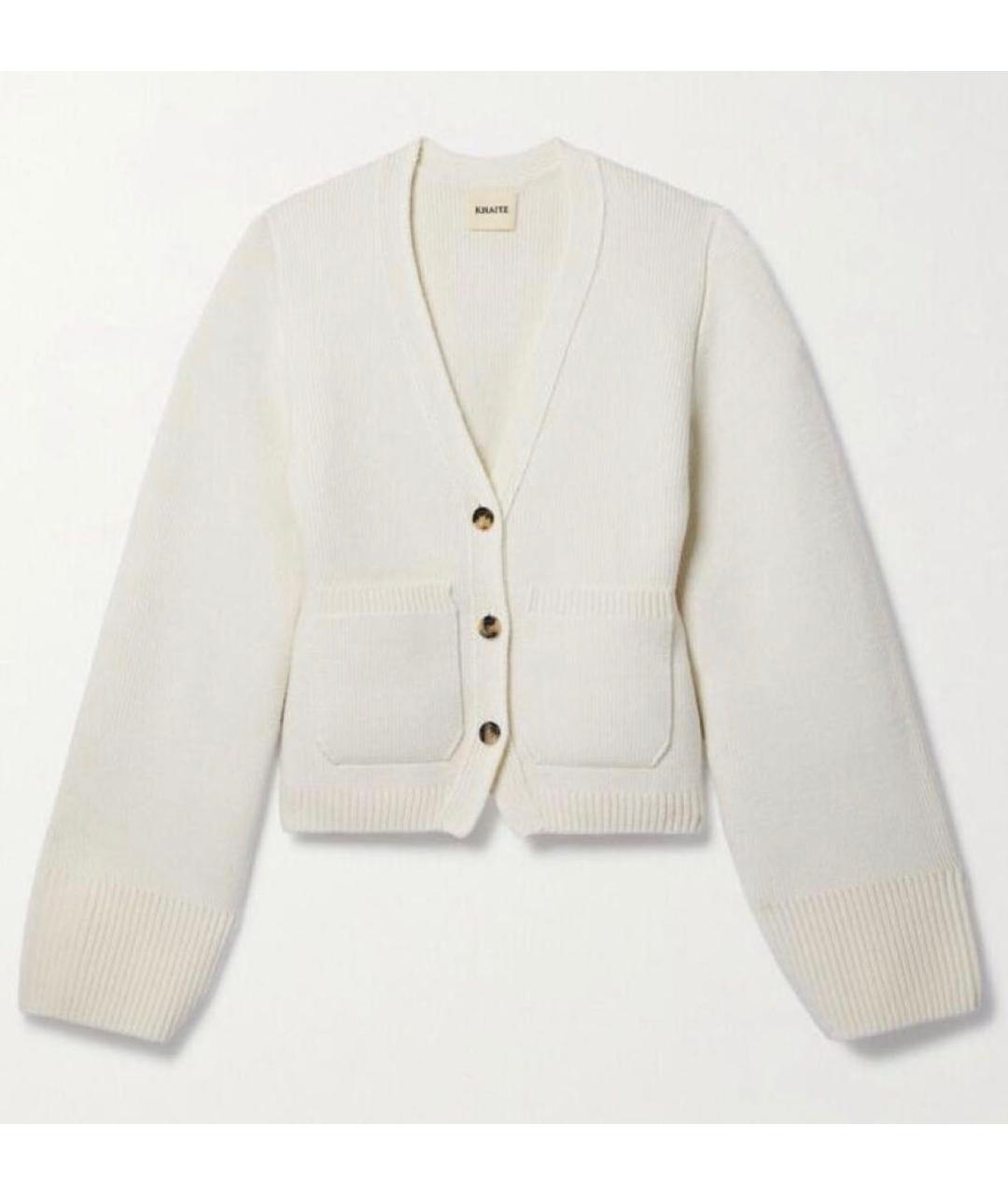 KHAITE Белый кашемировый кардиган, фото 6