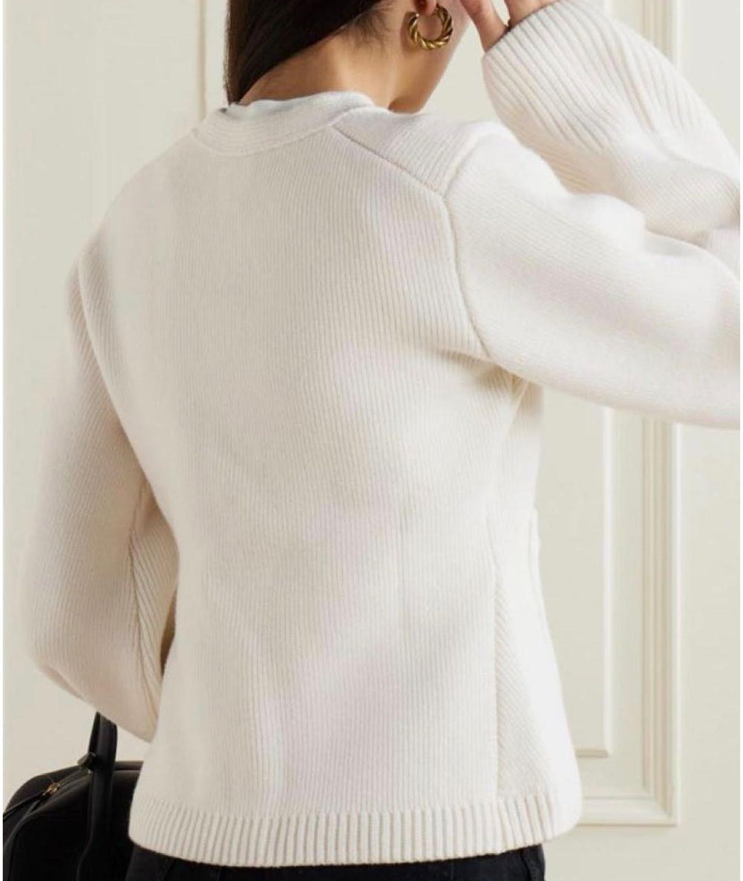 KHAITE Белый кашемировый кардиган, фото 3