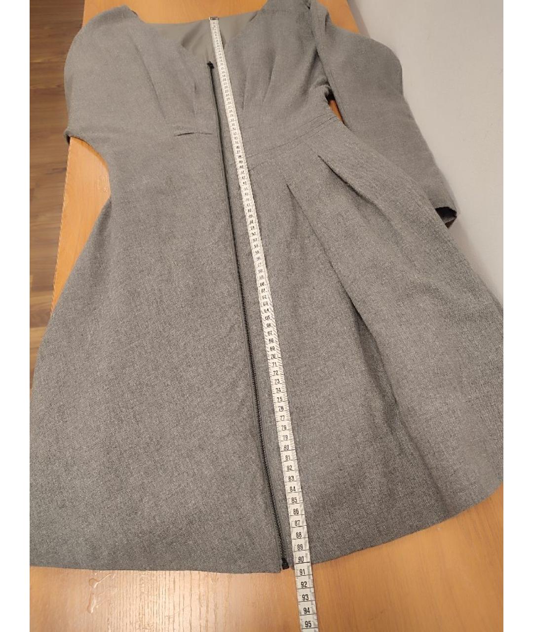 COS Серое шерстяное повседневное платье, фото 7