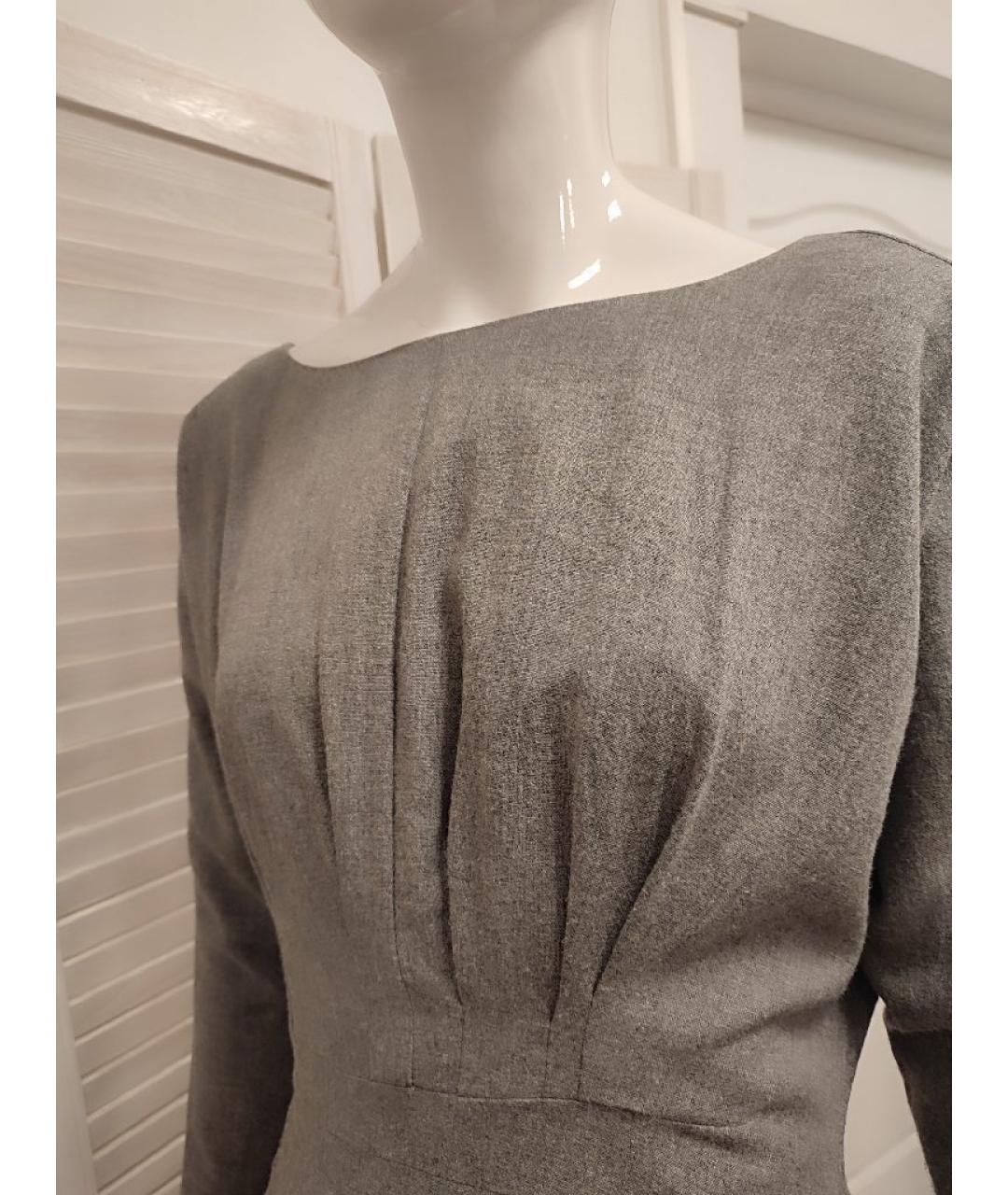 COS Серое шерстяное повседневное платье, фото 4