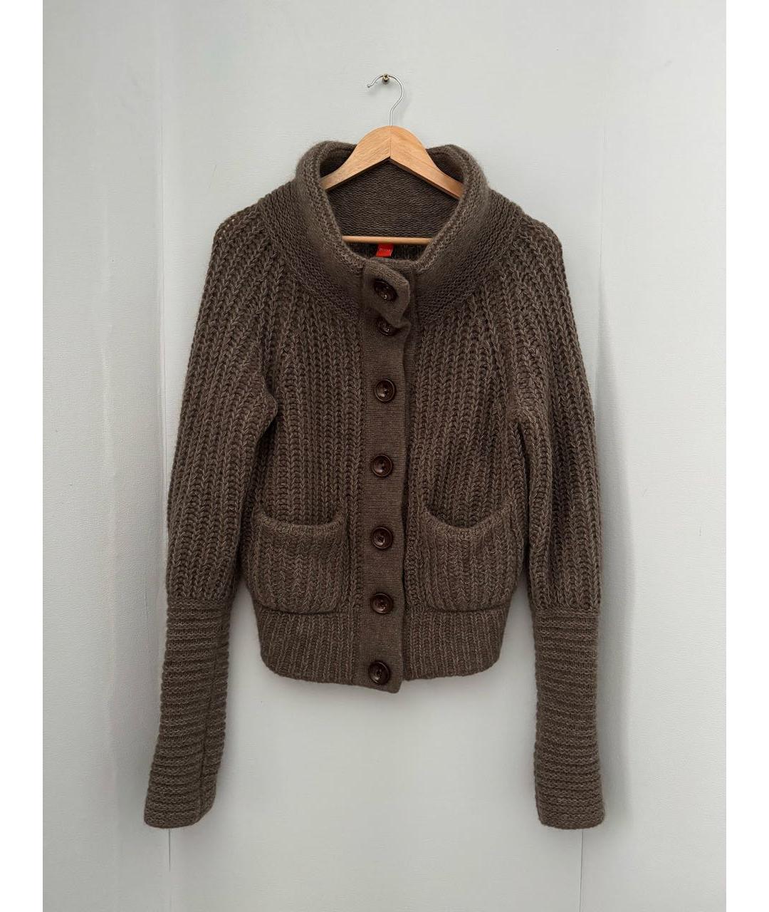 HUGO BOSS Коричневый хлопковый кардиган, фото 6