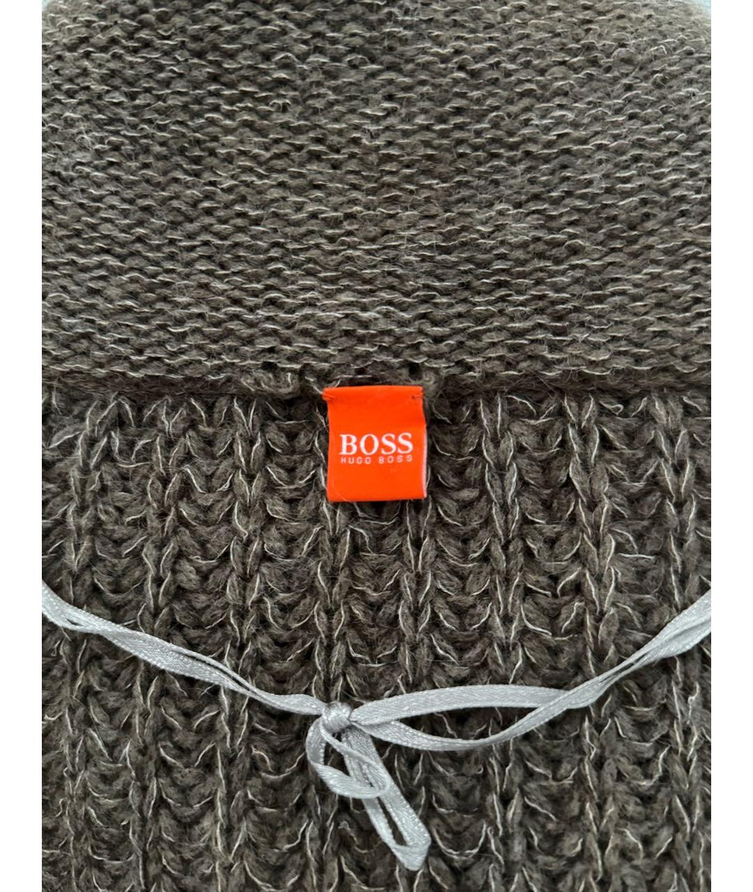 HUGO BOSS Коричневый хлопковый кардиган, фото 4