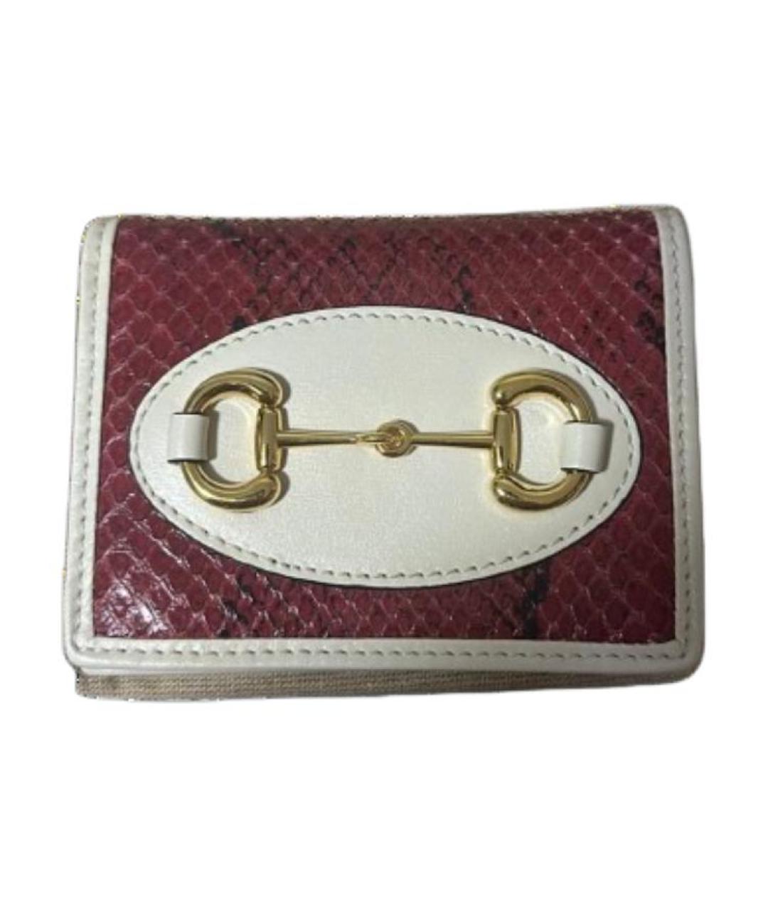 GUCCI Красный кожаный кошелек, фото 1