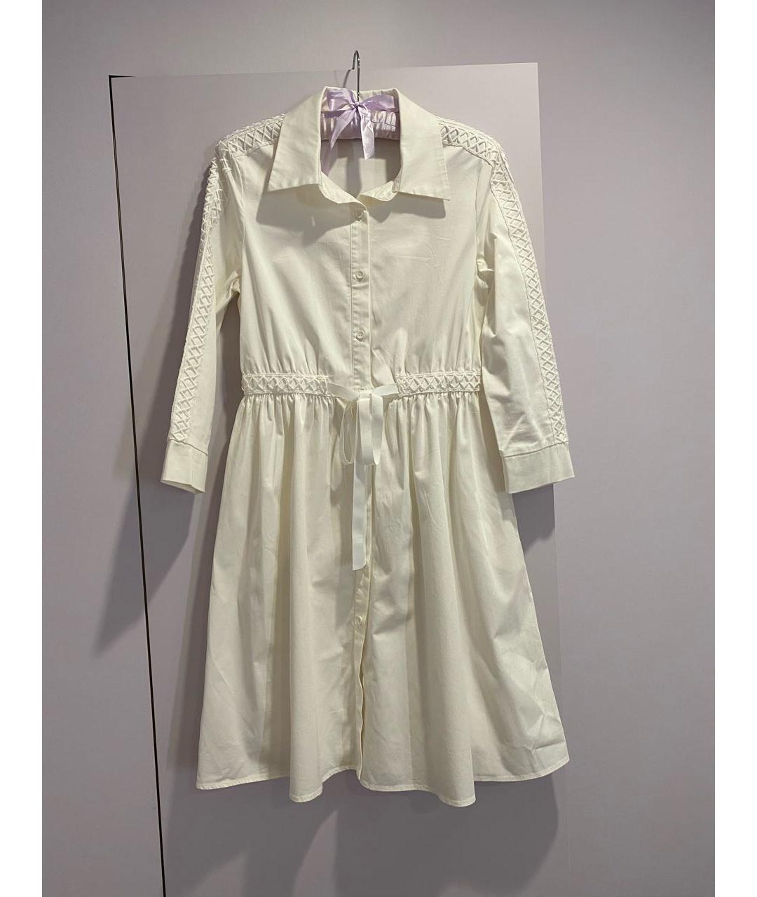 FENDI Белое хлопковое повседневное платье, фото 3