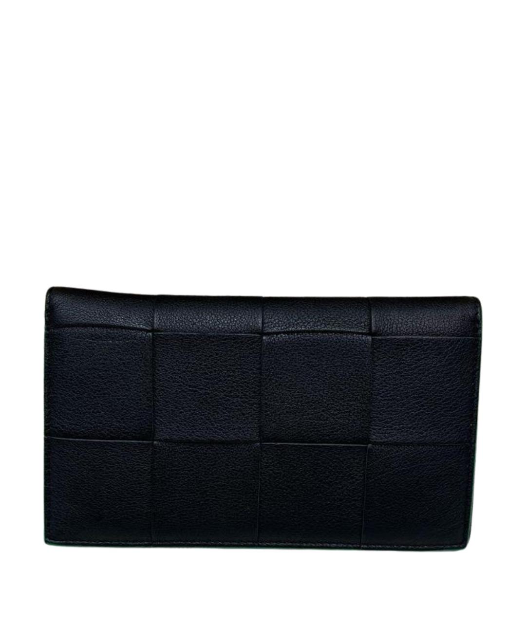 BOTTEGA VENETA Черный кожаный кошелек, фото 1