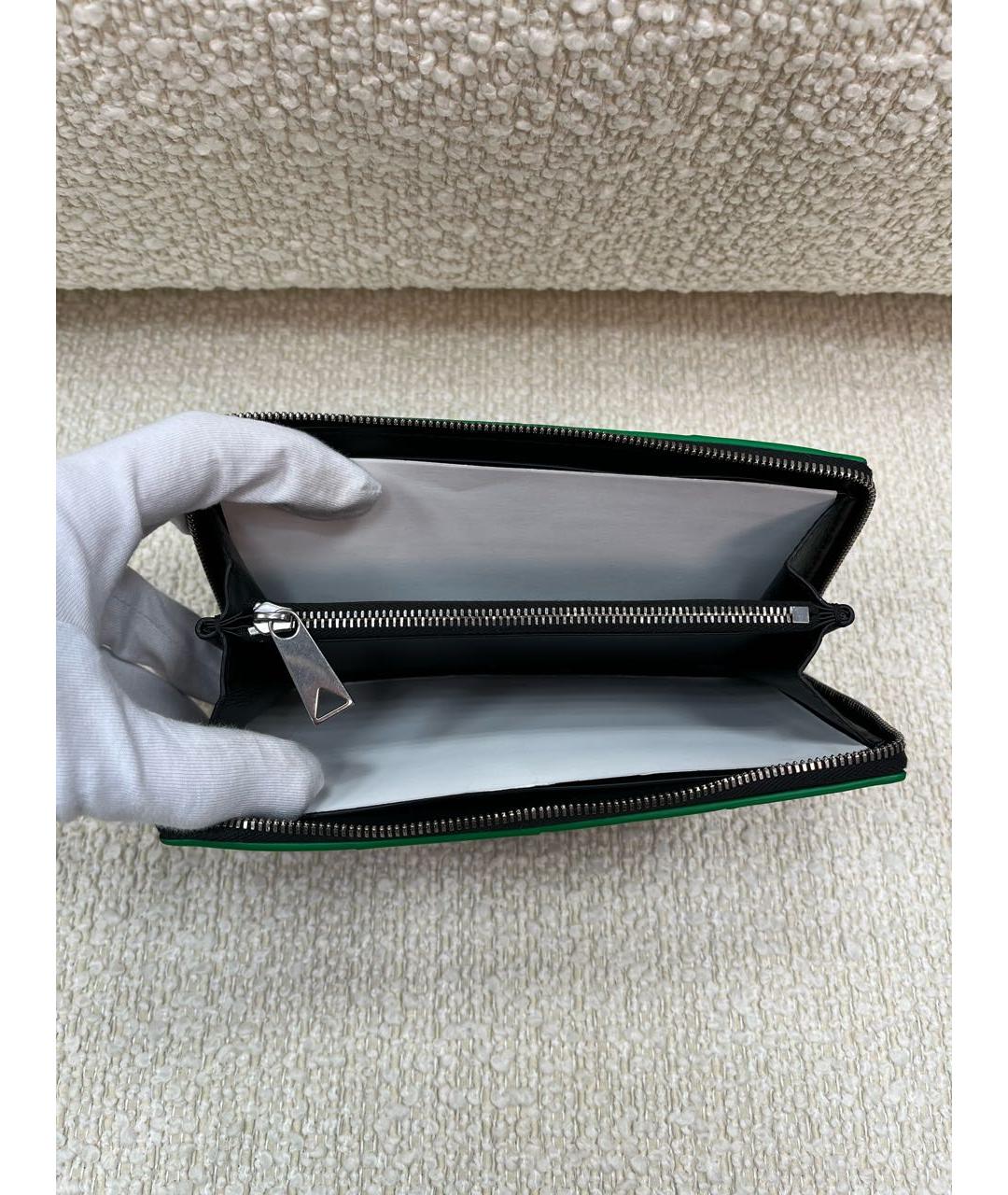 BOTTEGA VENETA Черный кожаный кошелек, фото 3