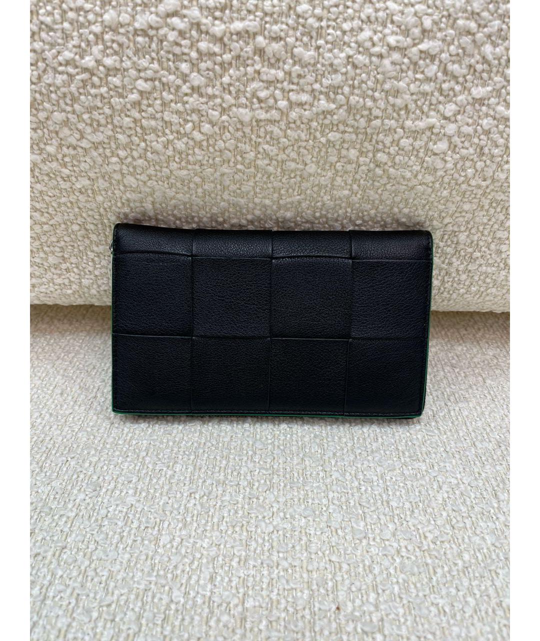 BOTTEGA VENETA Черный кожаный кошелек, фото 9