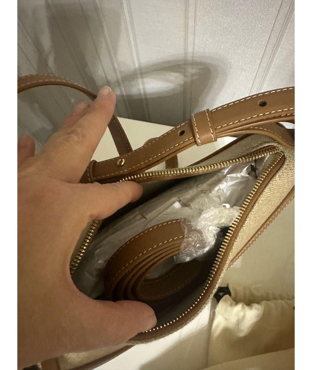 POLENE Бежевая сумка через плечо, фото 4