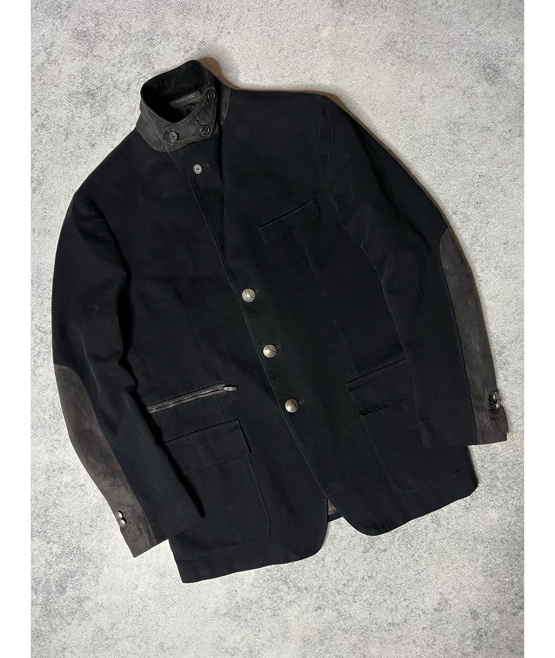 CORNELIANI Черный хлопковый пиджак, фото 8