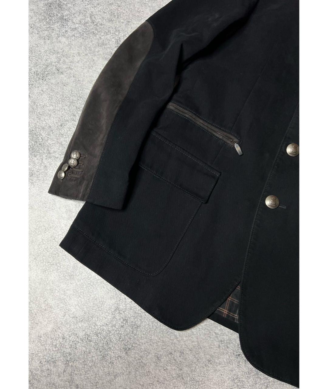 CORNELIANI Черный хлопковый пиджак, фото 4