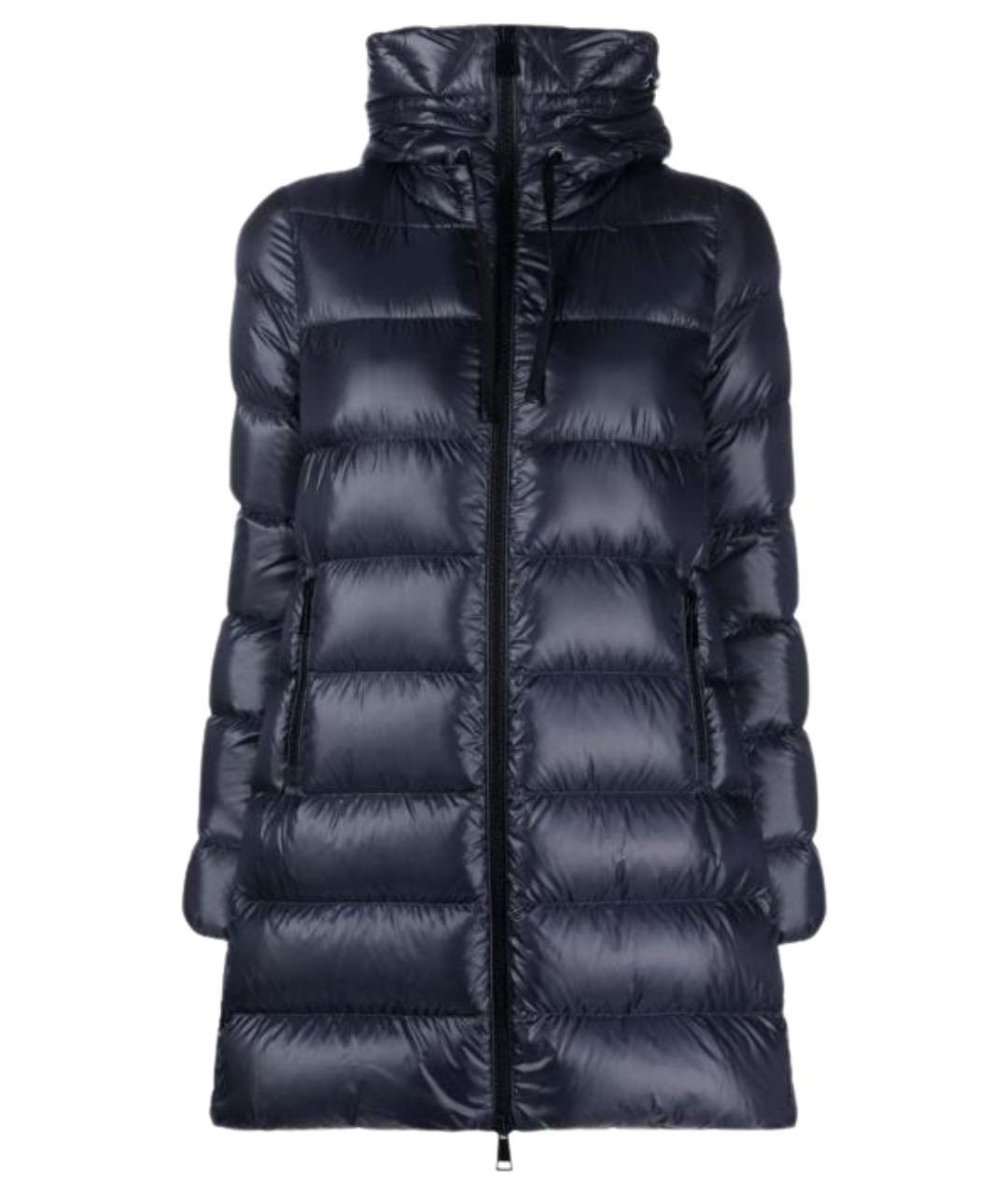 MONCLER Темно-синий пуховик, фото 1