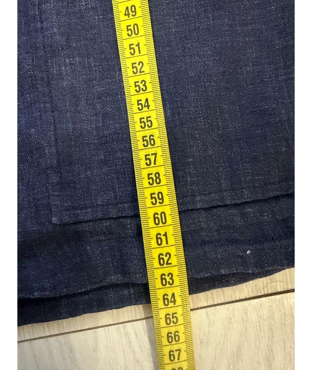 LORO PIANA Темно-синяя льняная куртка, фото 8