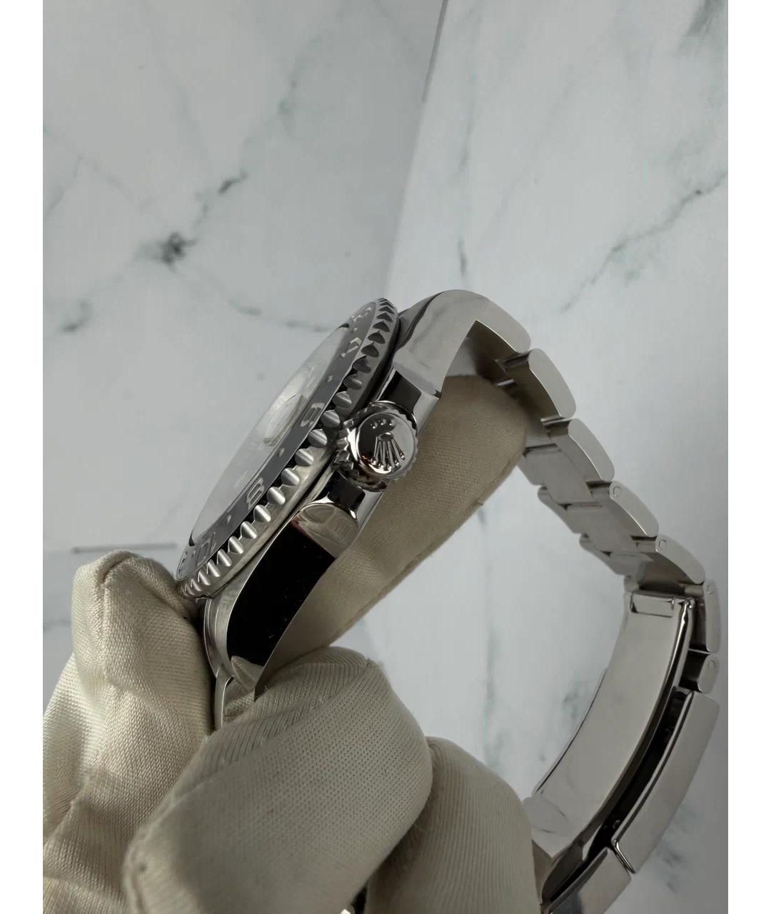 ROLEX Черные металлические часы, фото 3