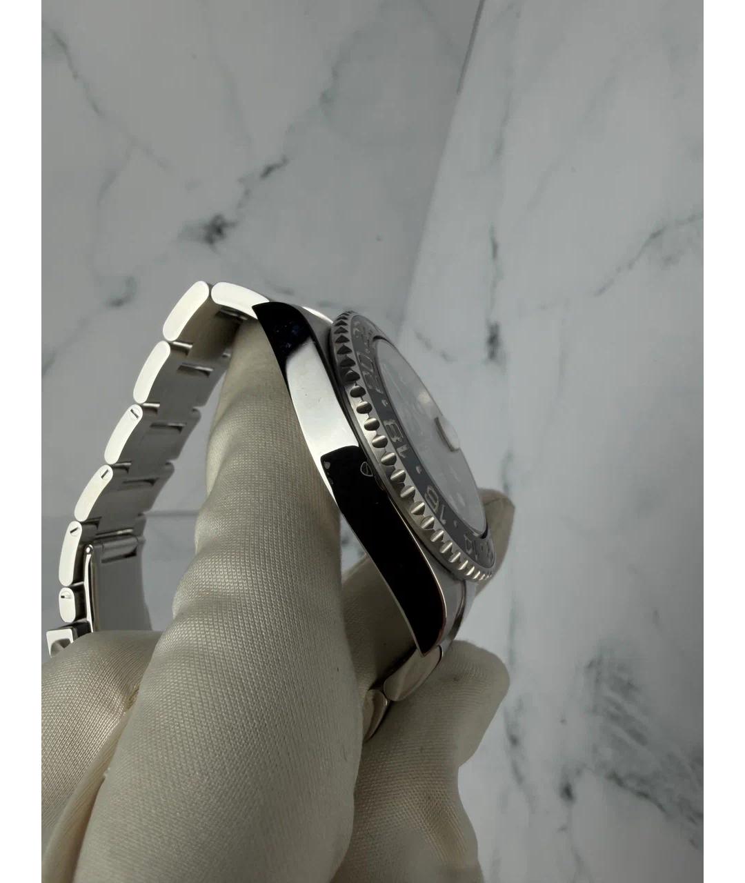 ROLEX Черные металлические часы, фото 4