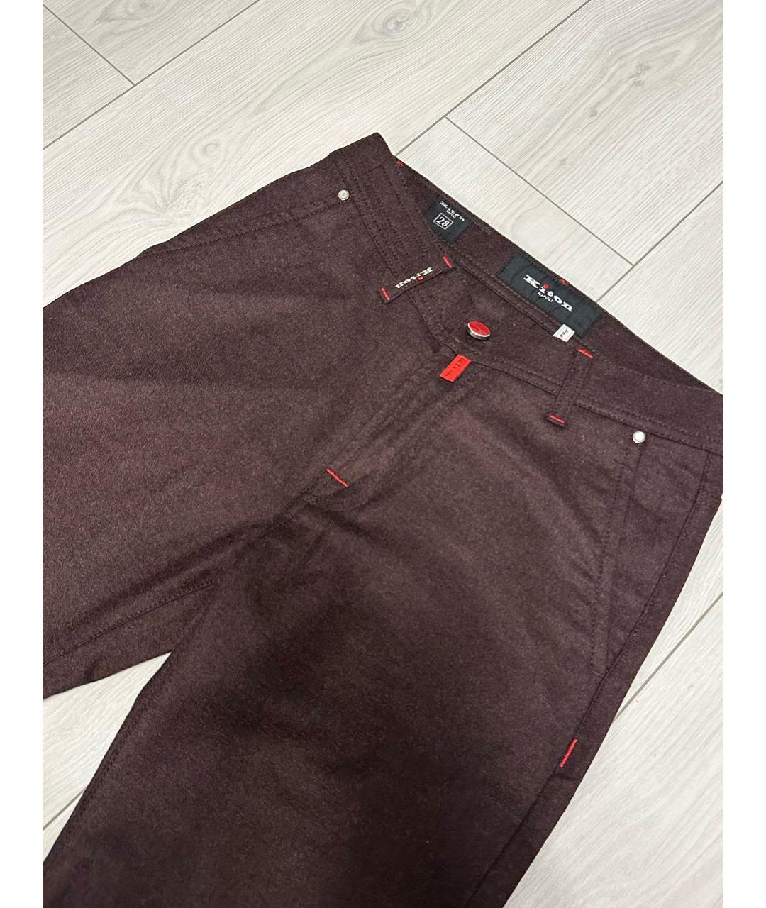 KITON Коричневые повседневные брюки, фото 2