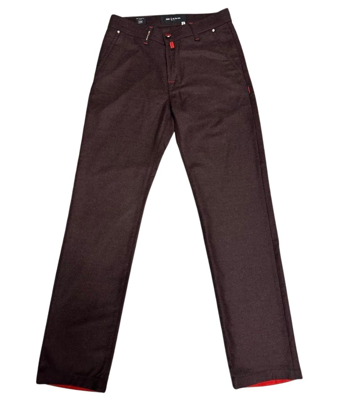 KITON Коричневые повседневные брюки, фото 1