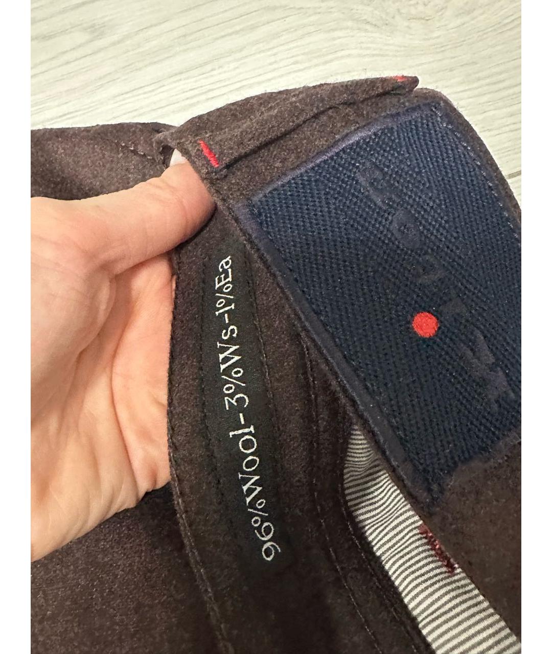 KITON Коричневые повседневные брюки, фото 5