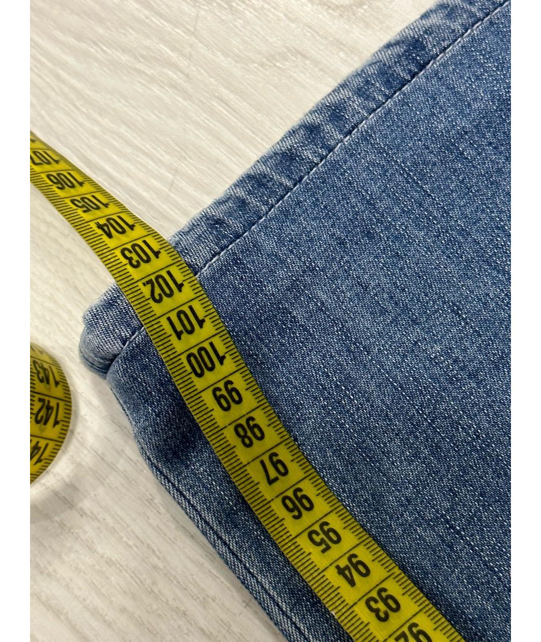 KITON Голубые хлопковые прямые джинсы, фото 7