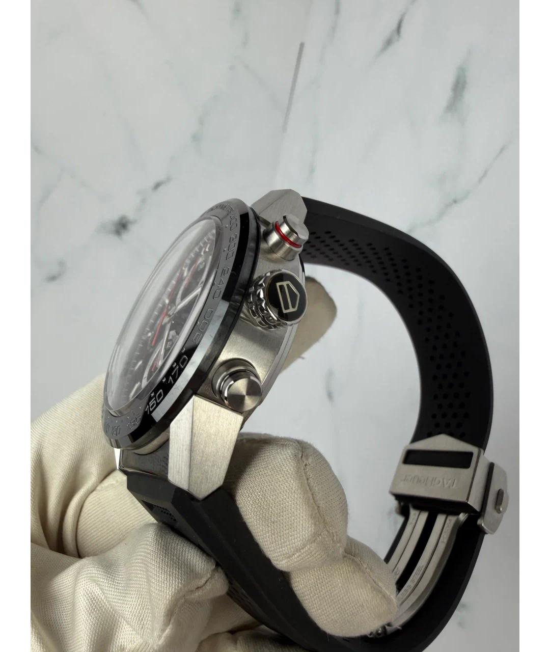 TAG HEUER Черные металлические часы, фото 3