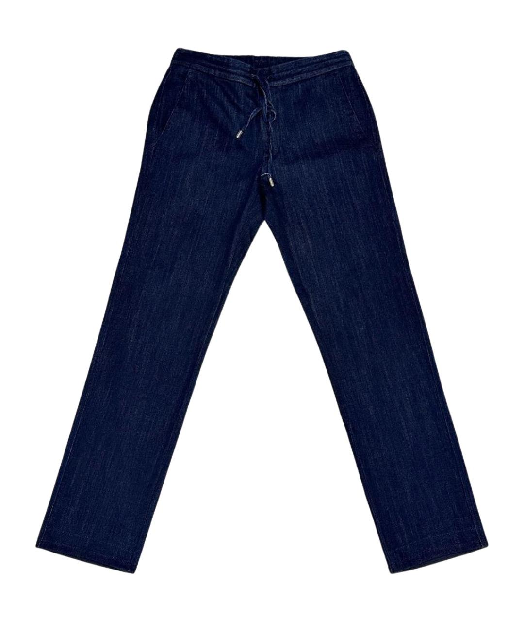 STEFANO RICCI Темно-синие хлопковые повседневные брюки, фото 1