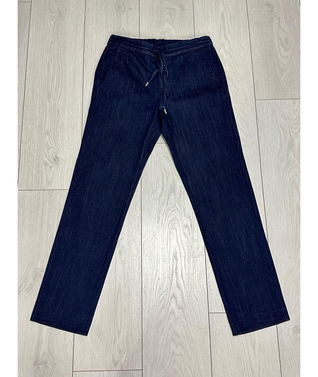 STEFANO RICCI Темно-синие хлопковые повседневные брюки, фото 7