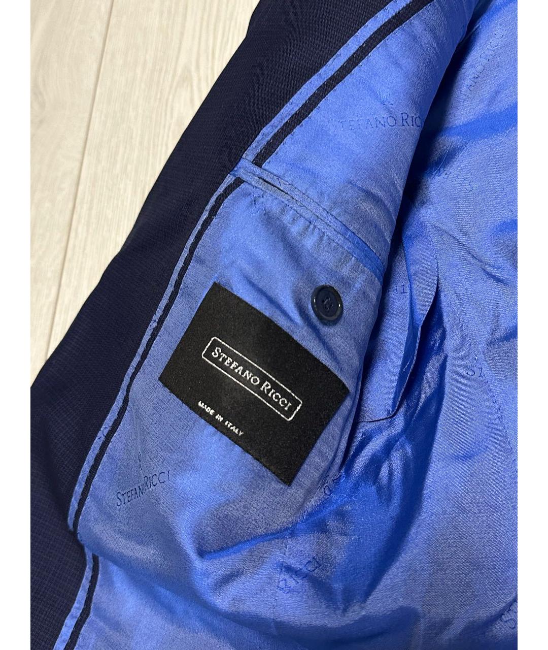 STEFANO RICCI Темно-синий пиджак, фото 4