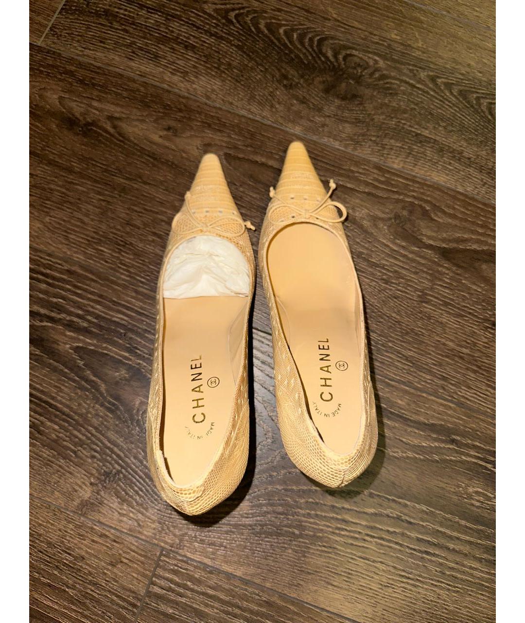 CHANEL Бежевые туфли, фото 2